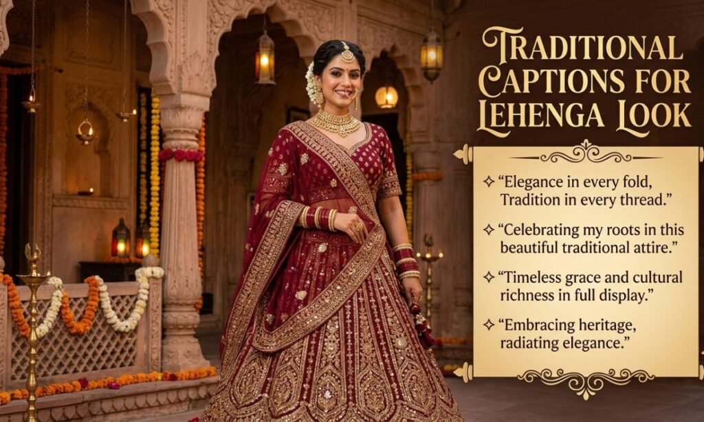 traditional-captions-for-lehenga-look